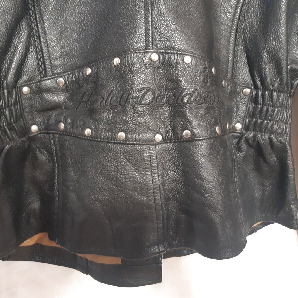 Harley-Davidson "An American Legend"-Authentic Vest Genuine Leather Women Medium - Picture 5 of 17
